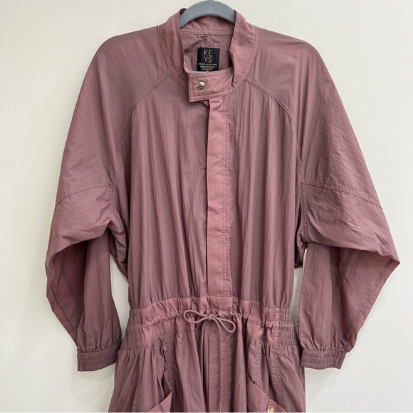 Athleta x Alicia Keys Utility Jumpsuit // Smoked Almond Brown Purple Size 22 - Picture 7 of 16